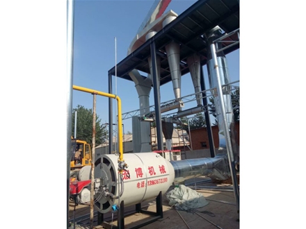 新疆伟泽直燃式热风炉安装现场